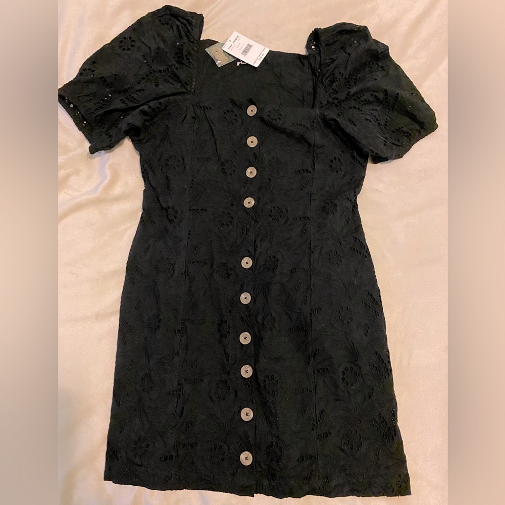 Free People Black Midi Dress